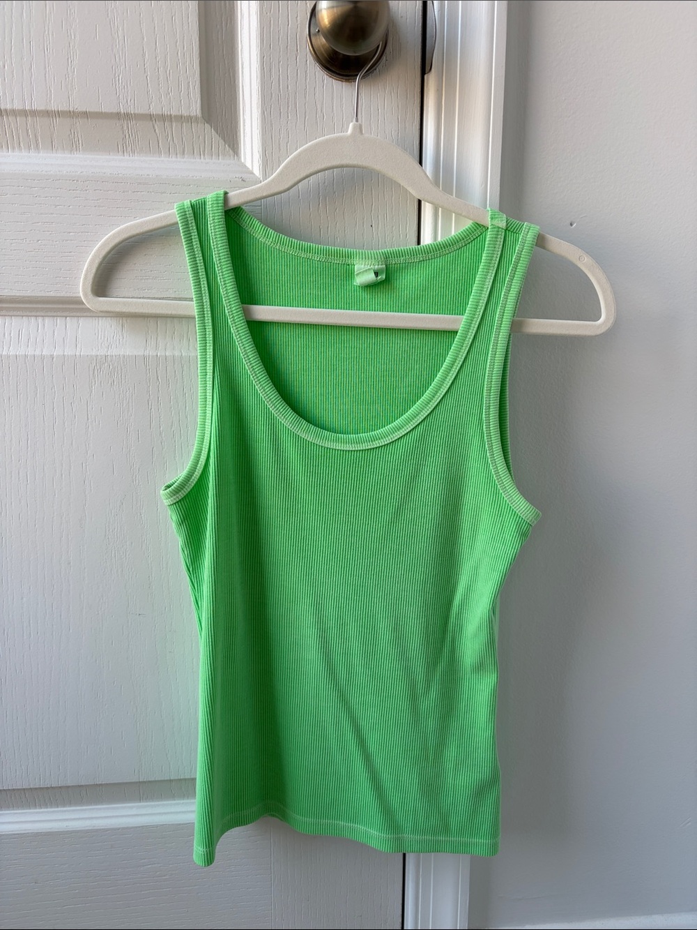 GAP Neon Green Ribbed Tank Top